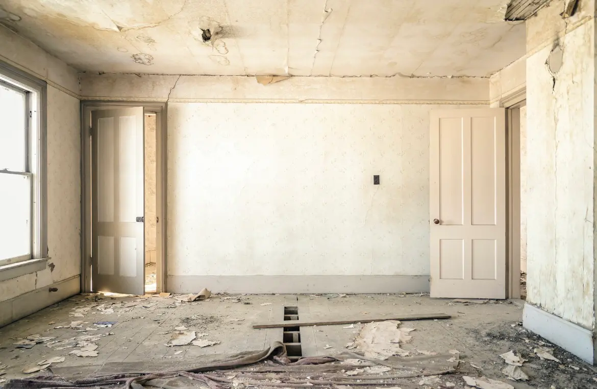 Waste disposal crew managing a cleanout project in Fortville